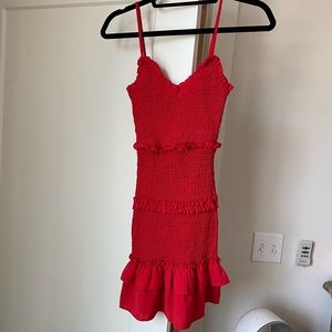 Hello Molly Red Ruffle Dress